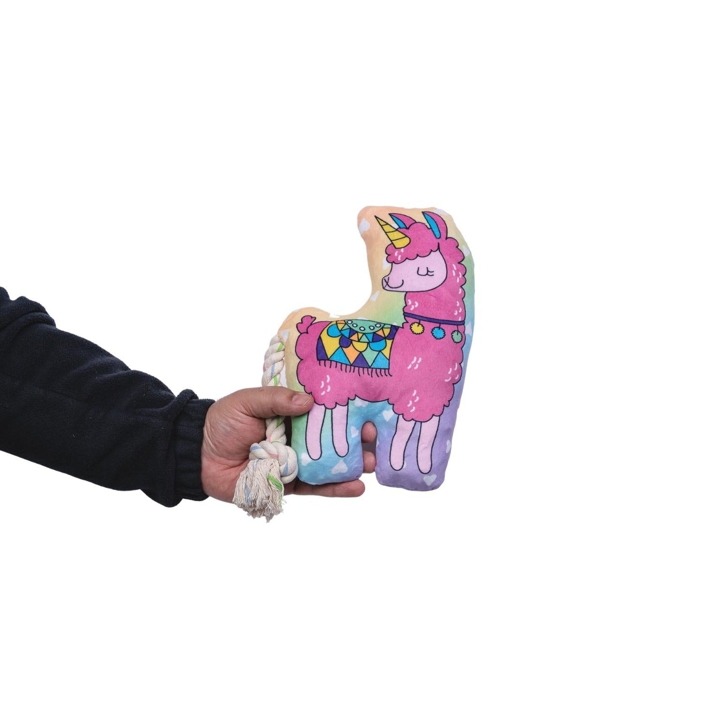 Dog Treats Magical Llama Plush Toy with Squeaker Crinkle - gallery product image for dog treats