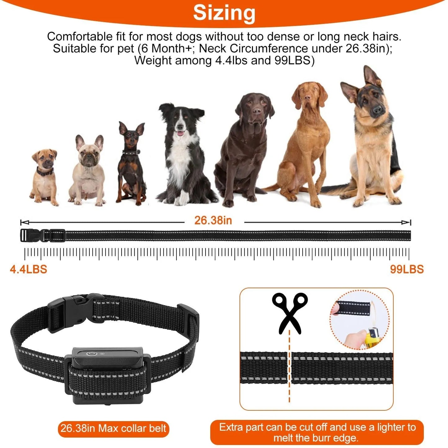 Long-Range Dog Training Collar by Berry Charmz in black, 3280FT waterproof with vibration, beep, and shock features.