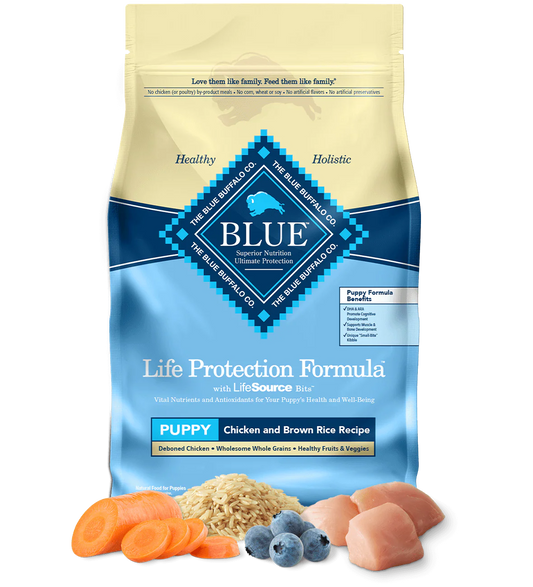 Blue Buffalo Puppy Chicken and Brown Rice Dry Dog Food - Dry Dog Food - The Family Pet
