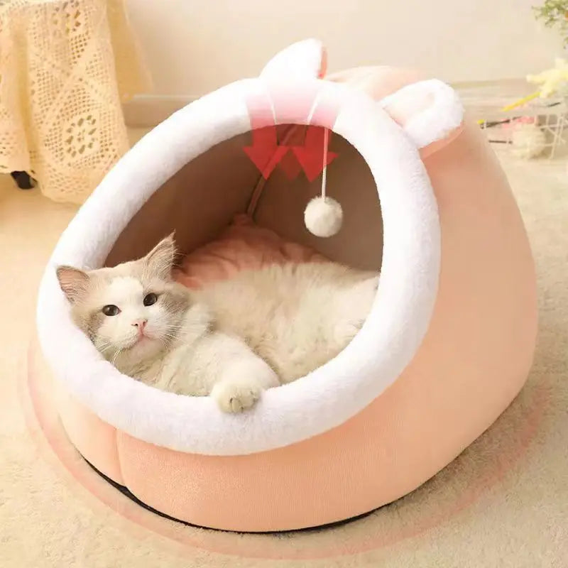 Cozy Tail Chasers luxury cat beds for indoor cats with soft plush and cute design for maximum comfort