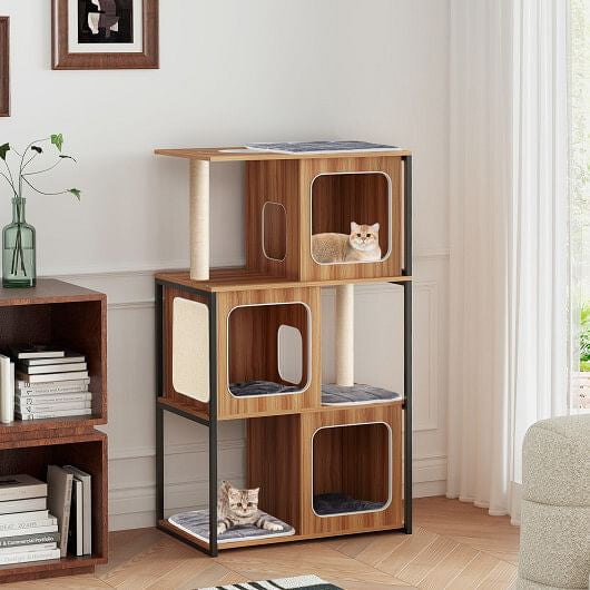 Tail Chasers luxury cat furniture for large cats with multiple levels and cozy resting spots