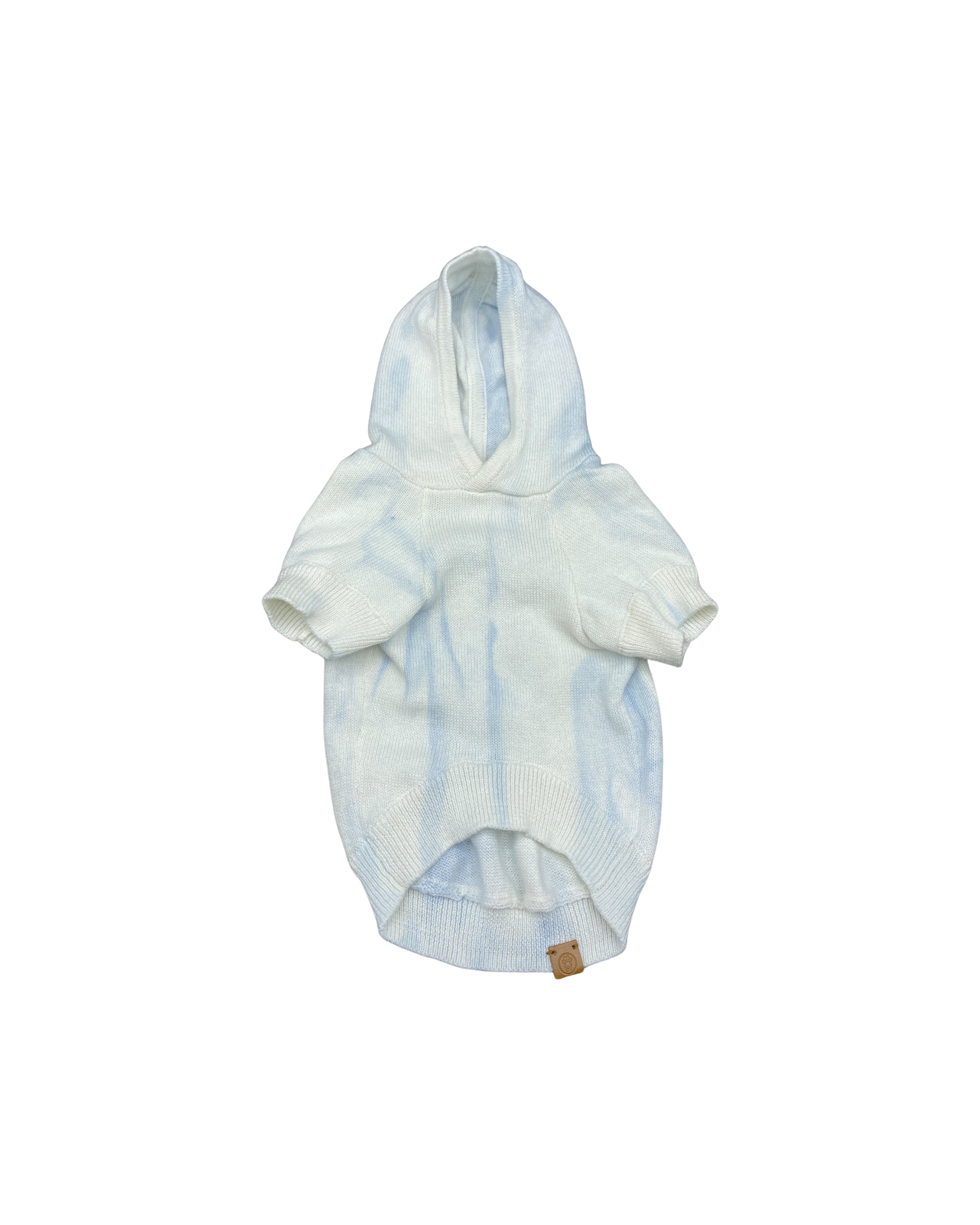 BESPOKE PAWS luxury pet hoodie for dogs in a light blue marble design for stylish comfort