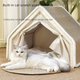 Tail Chasers luxury pet house for cats featuring a foldable design and built-in scratch plate