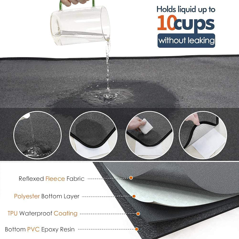 Luxury pet training pads washable with waterproof layers, holding up to 10 cups of liquid without leaking