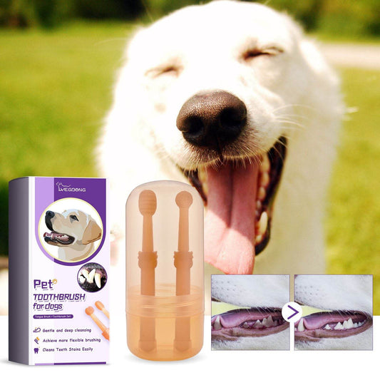 Purrfect Pet Kingdom Pet Toothbrush with Tongue Scraper Purrfect Pet Kingdom