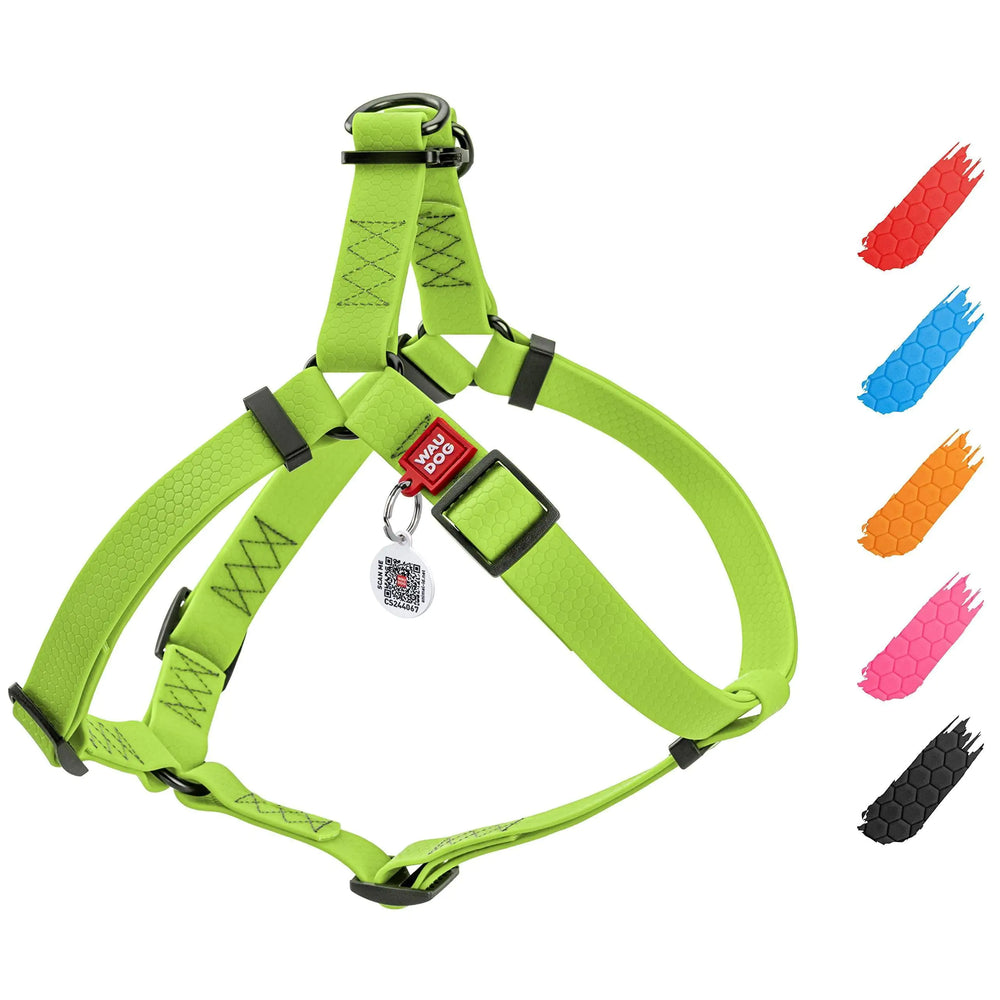Green Waterproof Dog Harness Adjustable for Small Dogs S