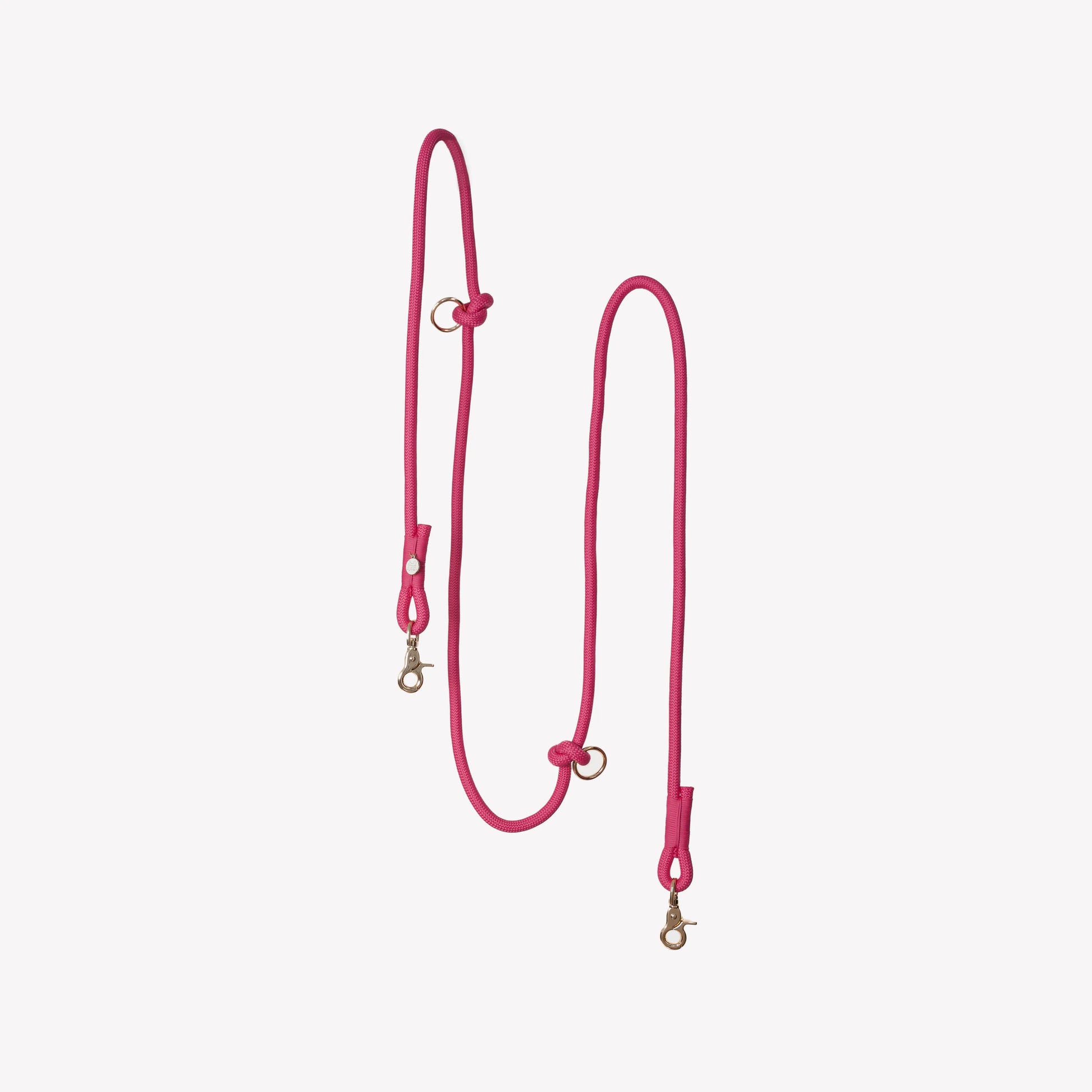 Magenta hands-free braided leash by Purrfect Pet Kingdom, perfect for walking your pet comfortably and stylishly.