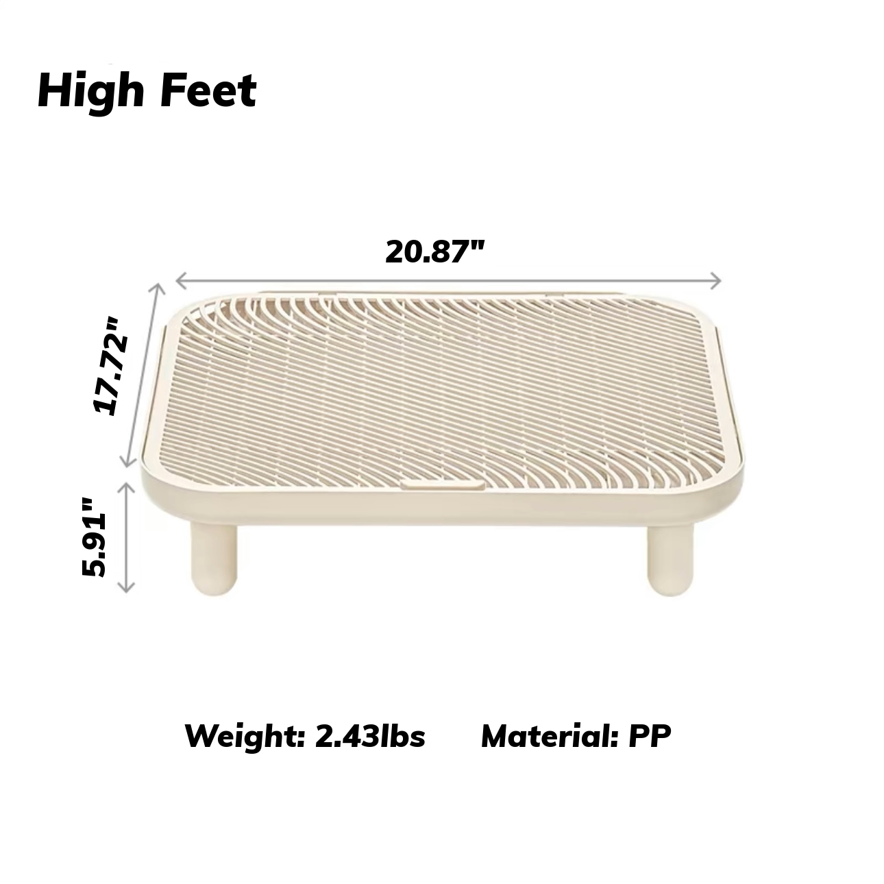 MangoPets best mat for cat litter box with elevated design and ridged surface for easy cleaning