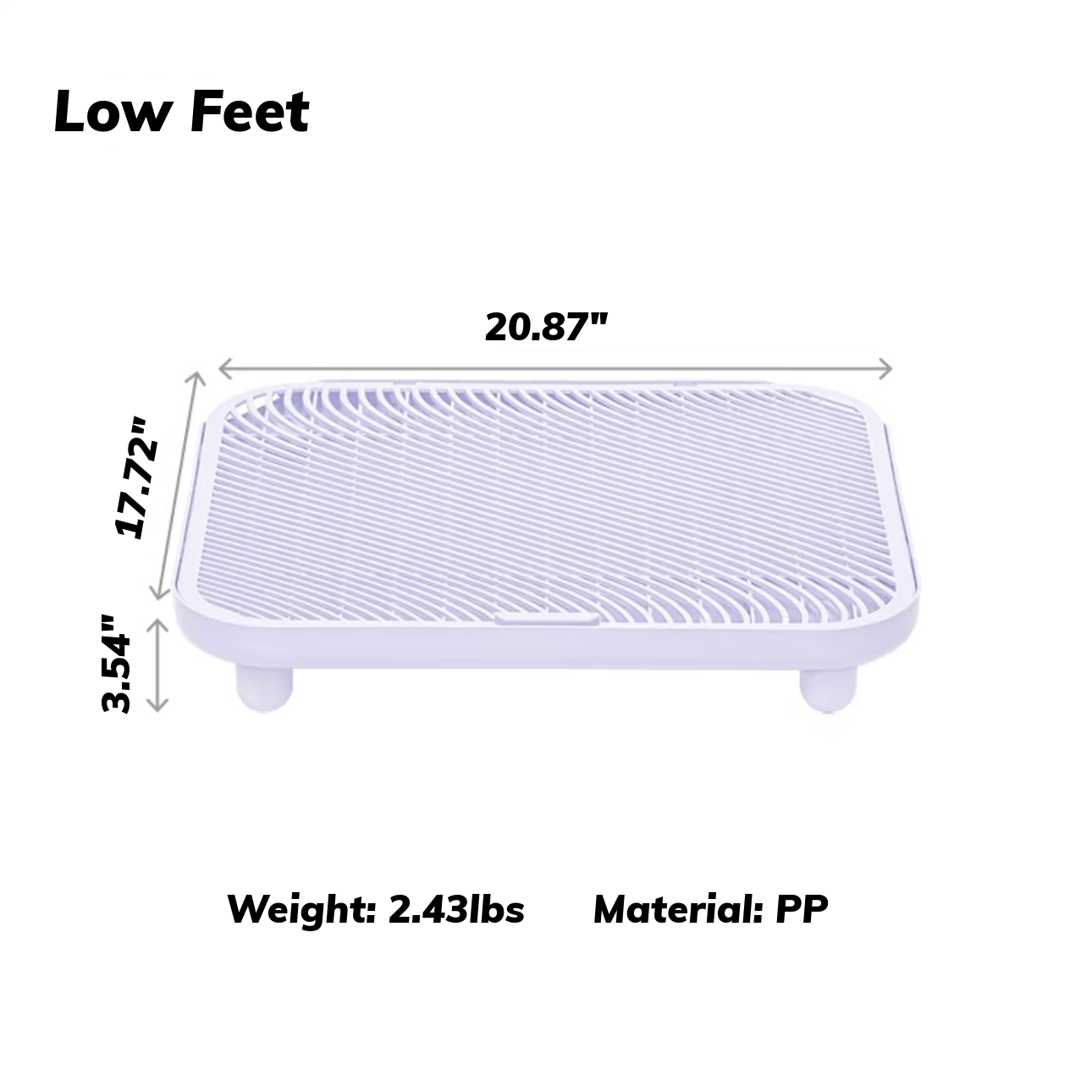 MangoPets Cat Litter Mat with low feet design, 20.87x17.72 inches, ideal as the best mat for cat litter box