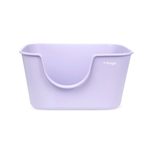 MangoPets butter colored litter box for cats with a sleek and modern design for easy cleaning