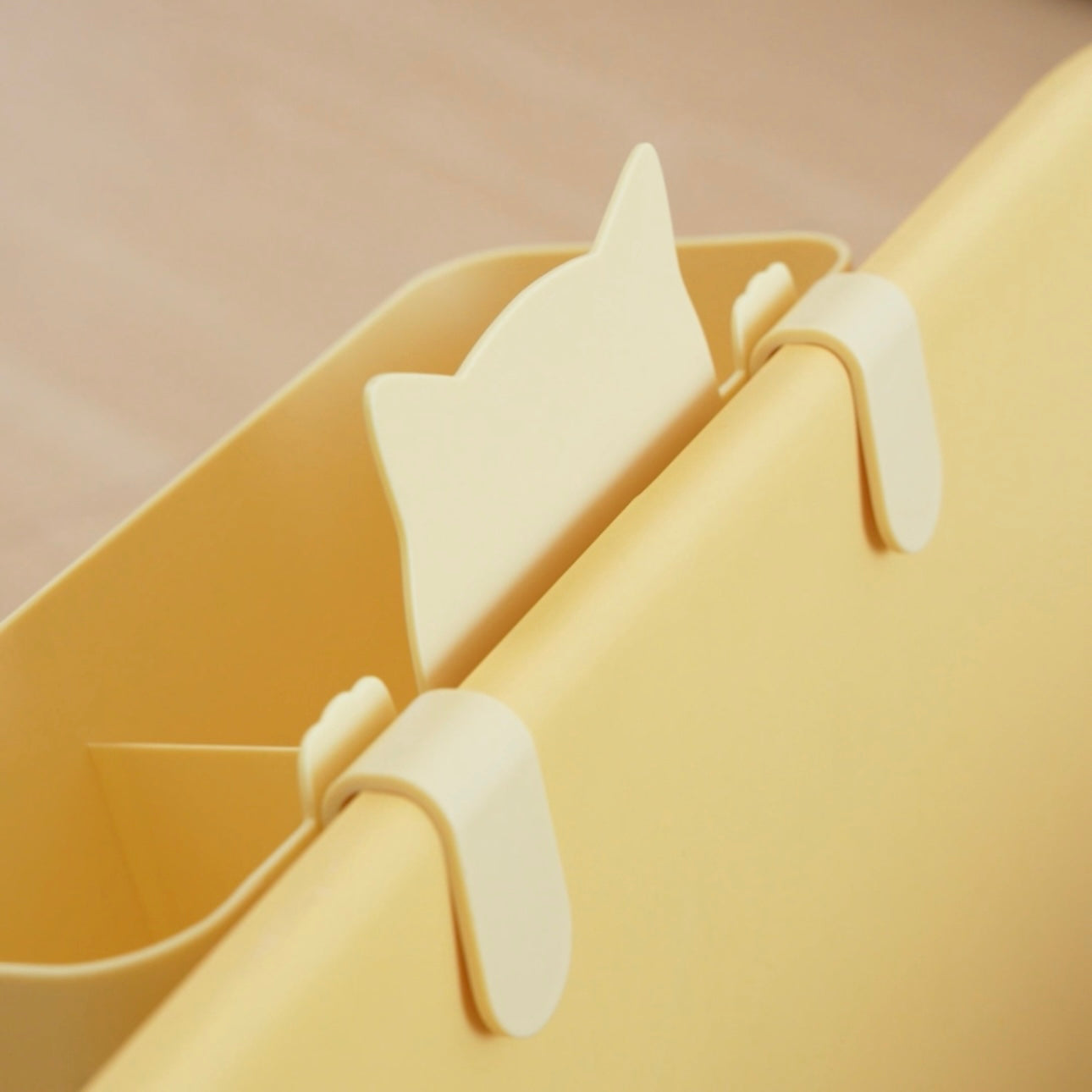 MangoPets Cat Litter Mat with Cat Ears Design, Perfect for Cat Litter Box Storage Bin