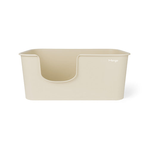 MangoPets XXL litter box for multiple cats in beige, designed for easy access and cleanliness
