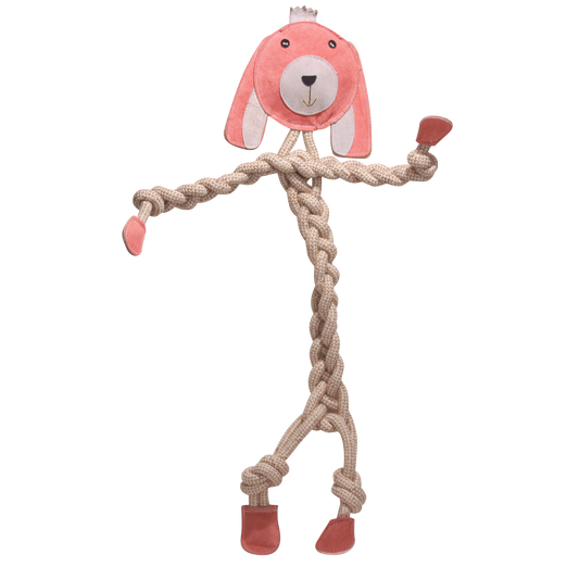 Rope Dog Toy - Bitsy Bunny Natural Rope Knottie Durable Large Chew
