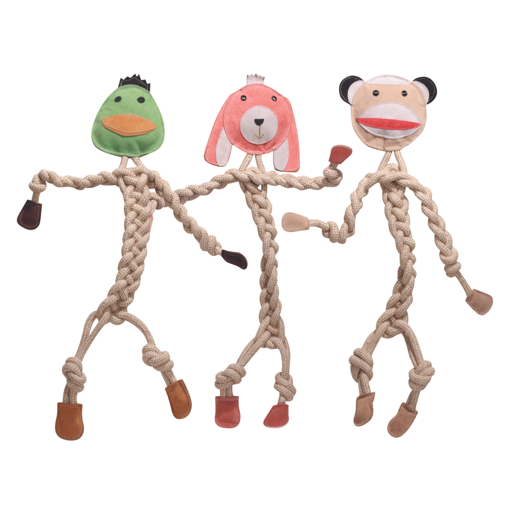 Natural Rope Knottie® Dog Toys, 3 Pack, XL (16mm rope