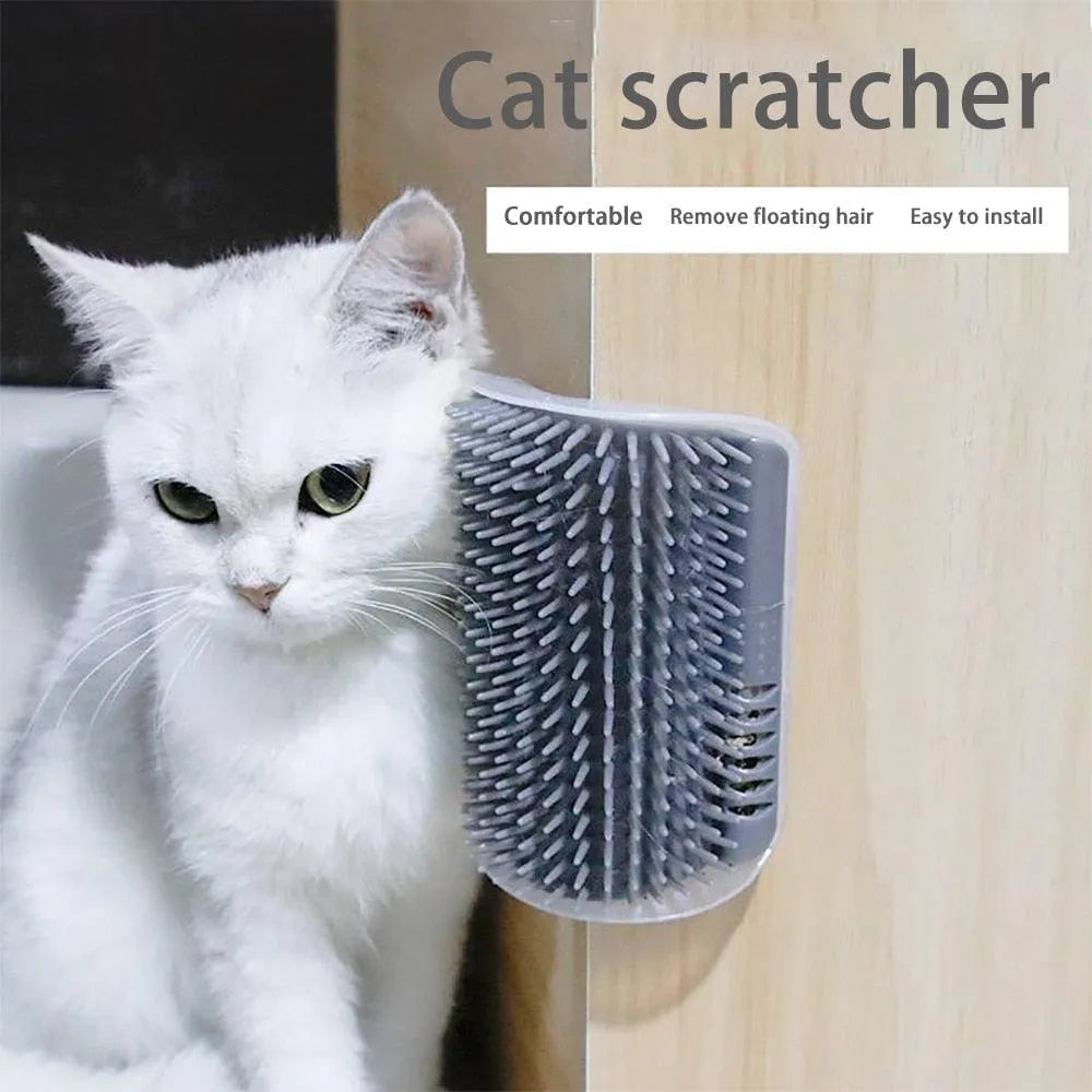 Dark blue Stevvex massager for cats, a grooming brush designed to remove hair, perfect for kittens and dogs.