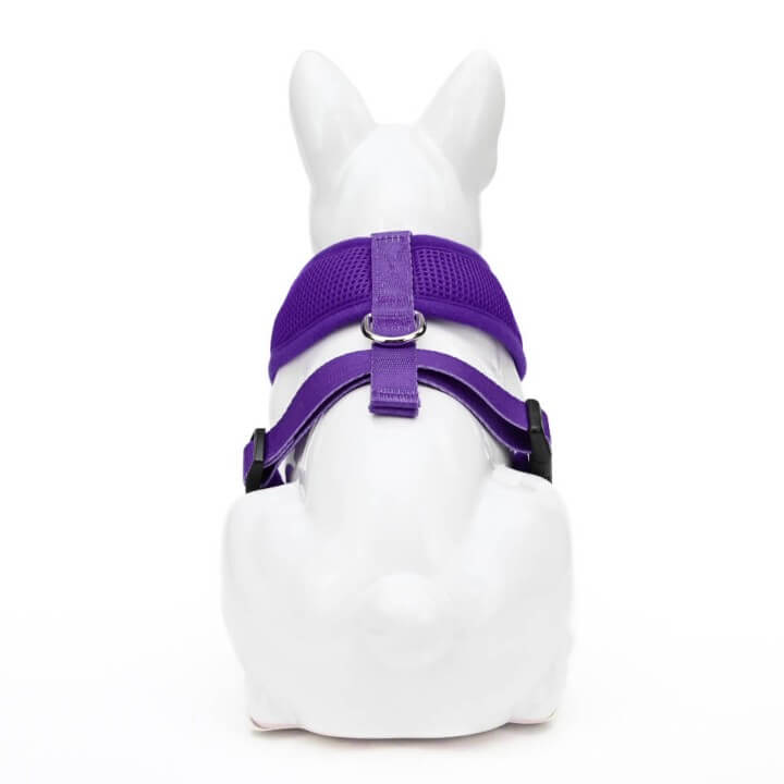 EcoBark Purple Dog Harness - Over-the-Head Soft Mesh Dog