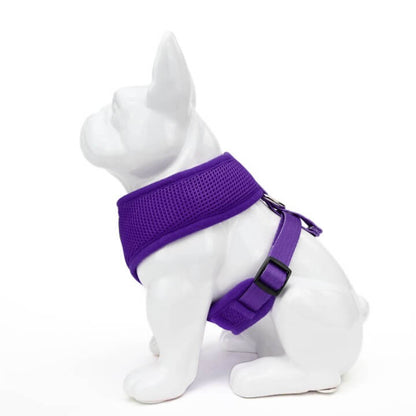 EcoBark Purple Dog Harness - Over-the-Head Soft Mesh Dog
