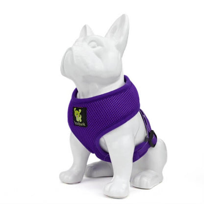 EcoBark Purple Dog Harness - Over-the-Head Soft Mesh Dog