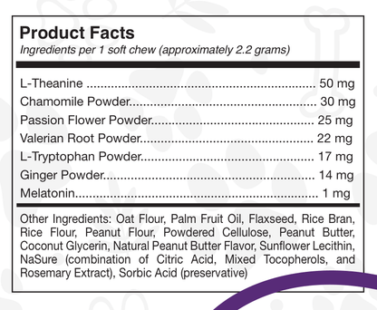 Tranquil Haven Natural Calming Chews for Anxious Dog Relief