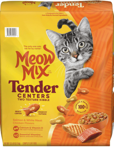 Purrfect Pet Kingdom Kingly Kitty Cravings Chicken and Salmon Flavor Meow Mix Cat Food Meow Mix Tender Centers Dry Cat Food, Purrfect Pet Kingdom