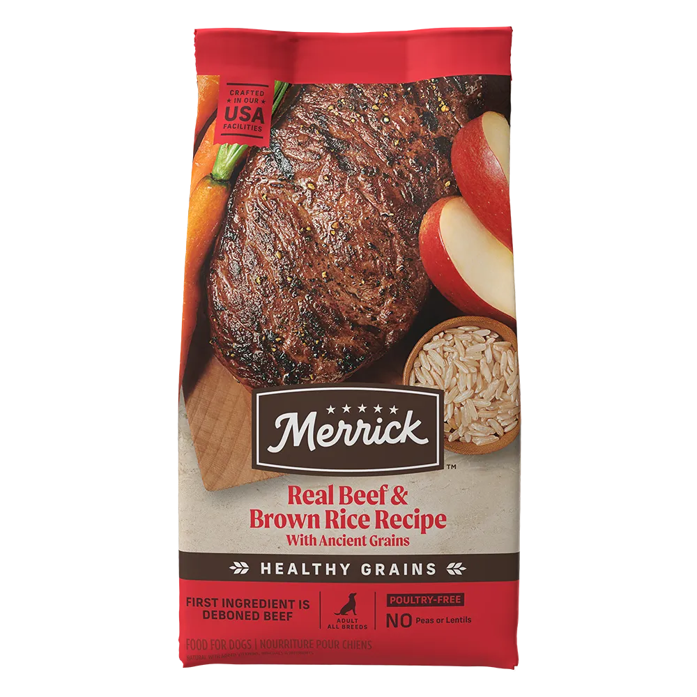 The Family Pet - Merrick Classic Healthy Grains Beef and Brown Rice Dry Dog Food - Food