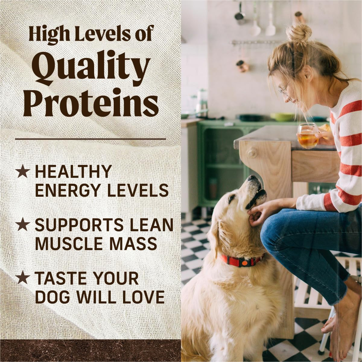 Purrfect Pet Kingdom healthy dog food with real ingredients featuring high quality proteins for energy and muscle support