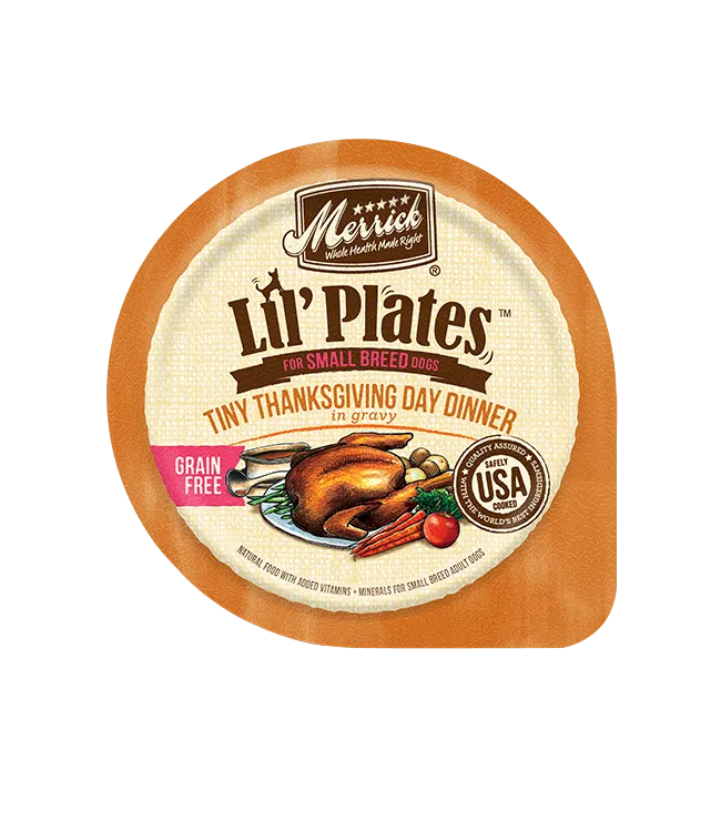 The Family Pet - Merrick Lil' Plates Grain Free Tiny Thanksgiving Dinner Wet Dog Food (3.5oz) - Wet Dog Food