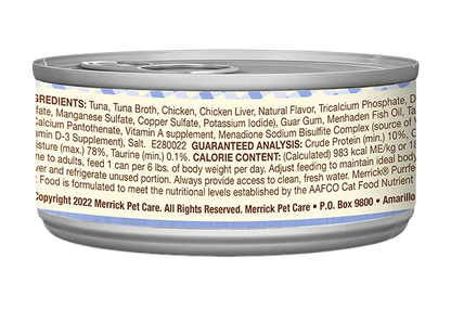 Merrick Purrfect Bistro Grain Free Tuna Pate Cat Food in a 3oz can by The Family Pet, budget-friendly wet cat food for you...