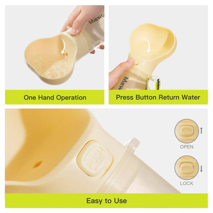 Purrfect Pet Kingdom MOST POPULAR portable pet water bottle carrier with one hand operation and push button