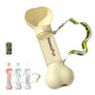 MOST POPULAR Purrfect Pet Kingdom portable bone shaped dog water bottle MewooFun beige with carrying strap for travel
