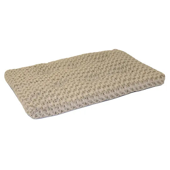 Midwest Ombre Swirl Pet Bed in tan, 29x21 inches, by The Family Pet; perfect for dogs and fits a 30" crate.
