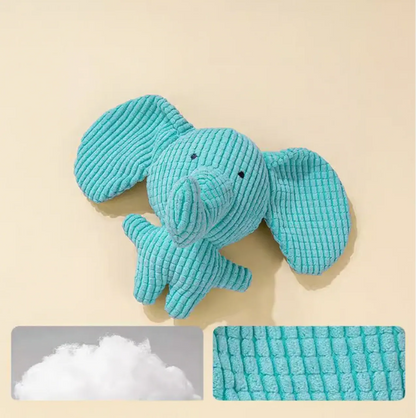 Milou & Lumi Plush Elephant Squeaky Toy for Small Dogs by Purrfect Pet Kingdom, featuring soft fabric, perfect for playful...