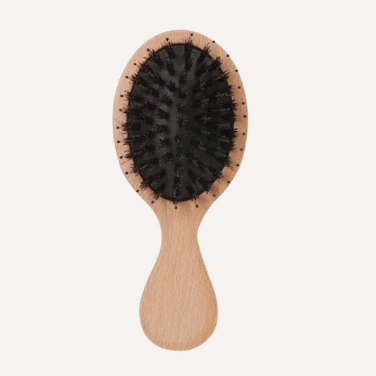 Mini Detangle Bamboo Travel Hairbrush – Compact & Gentle on Hair