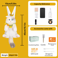 Mini Calico Cat Backpack ? Plush Kitty Bag for Teens