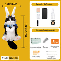 Mini Tuxedo Cat Backpack ? Plush Cat Bag for Girls Gift Idea