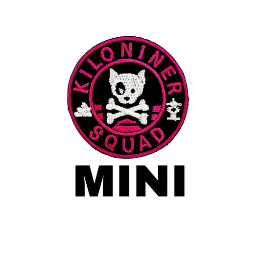Mini Dog and Crossbones Pink and Black Morale Patch