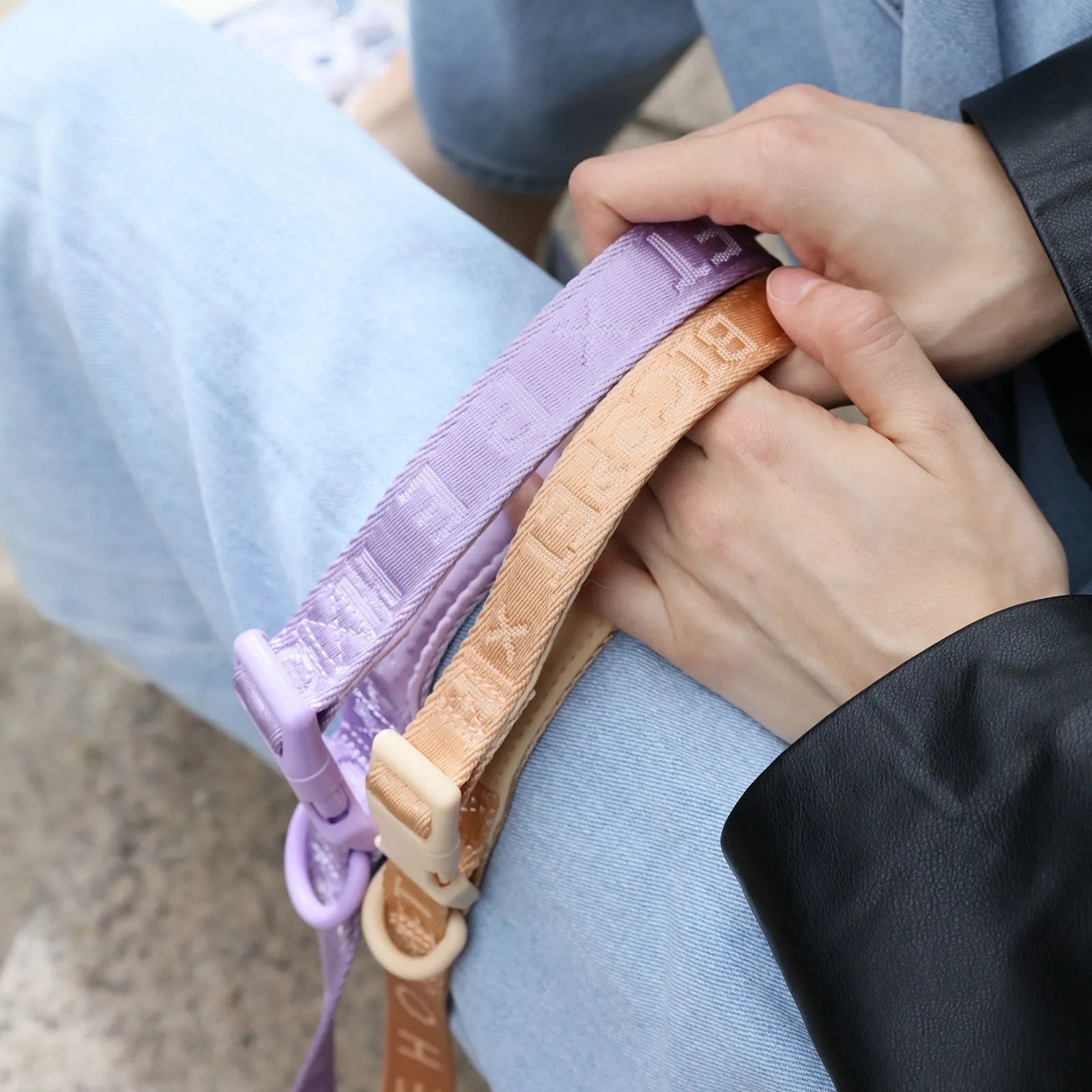 Mint green padded active dog leash by Purrfect Pet Kingdom, 5ft heavy-duty webbing, available in M ($15.49) and L ($16.99).