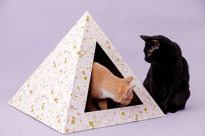 Terrazzo Pyramid Modern Cat Nest by Purrfect Pet Kingdom