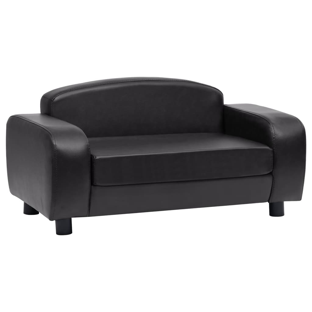 Stylish black dog sofa designed as modern dog furniture for large dogs with comfortable seating