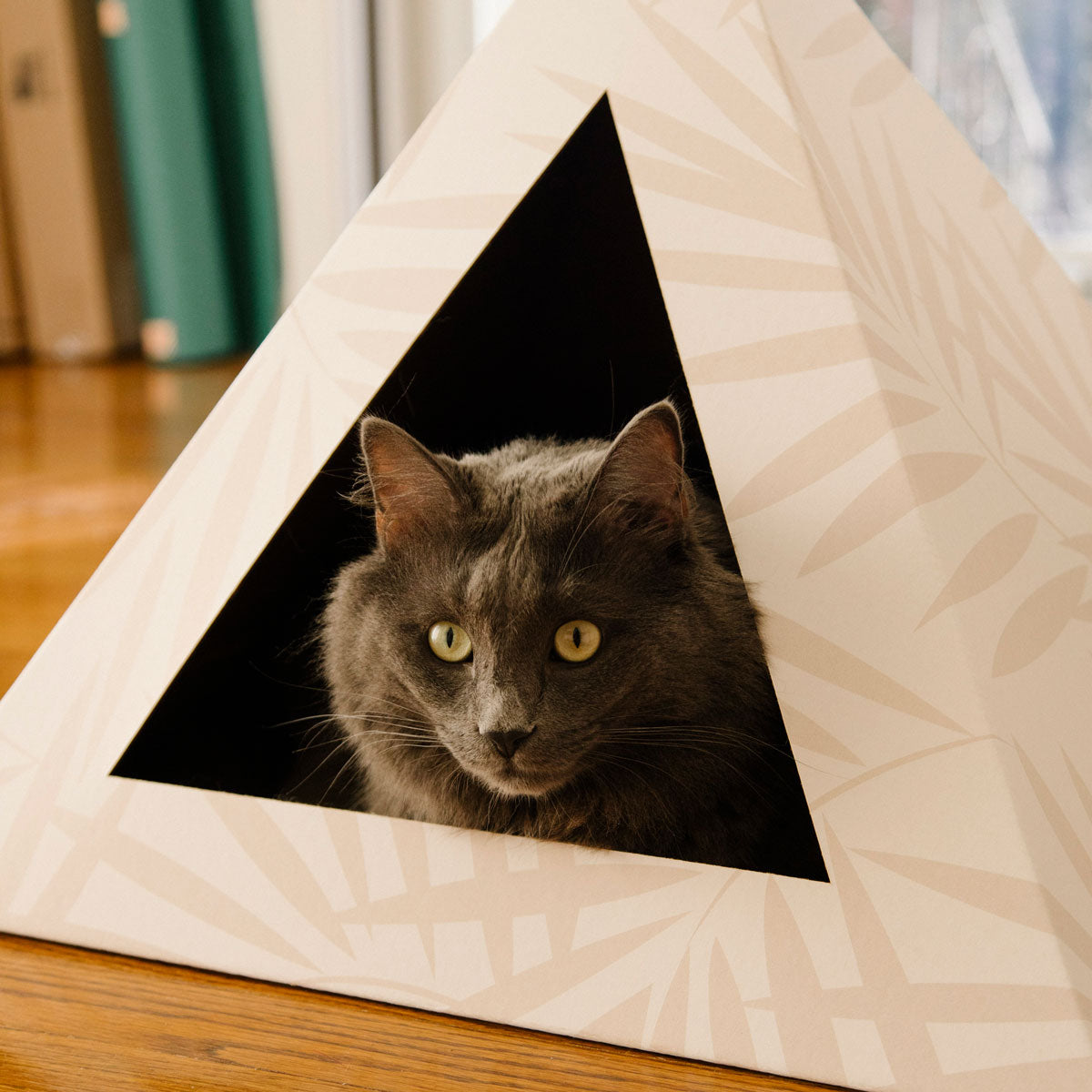 'Neutral Palm' Cardboard Cat Pyramid - KittyKardboard