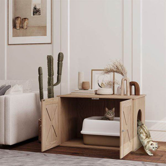 Purrfect Pet Kingdom Cat Litter Box Enclosure Furniture as picture Purrfect Pet Kingdom