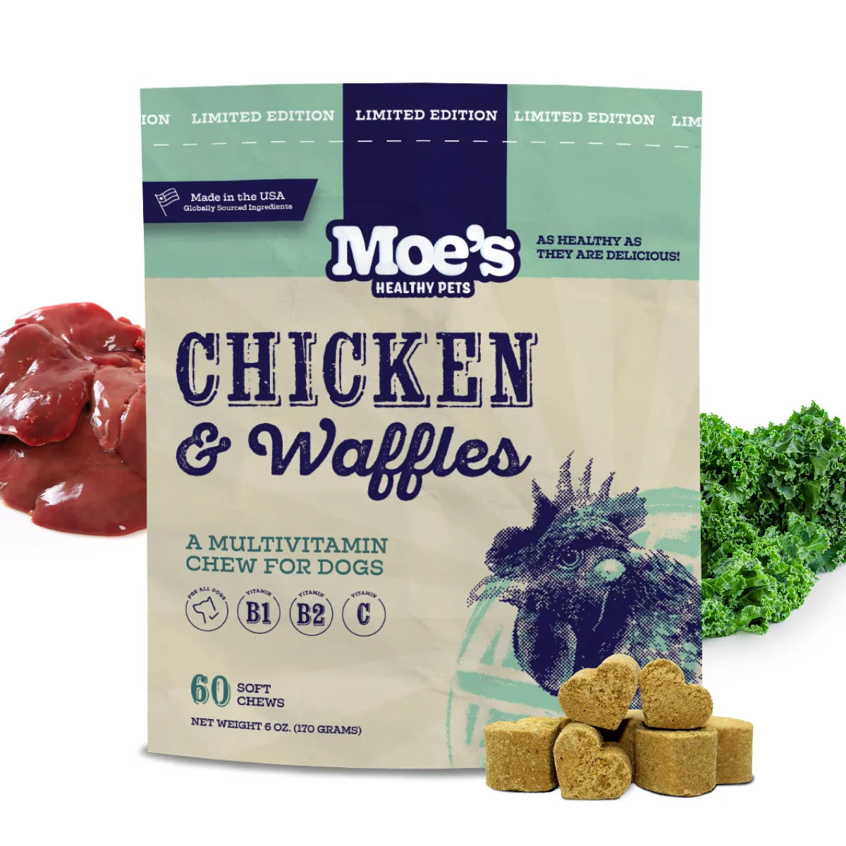 Moe's Healthy Pets - Gourmet Chicken and Waffles Dog Treat Bundle 5oz Packets - bundle_products