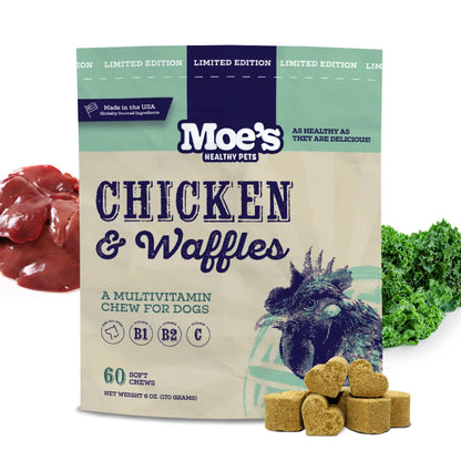 Moe's Healthy Pets - Gourmet Chicken and Waffles Dog Treat Bundle 5oz Packets - bundle_products