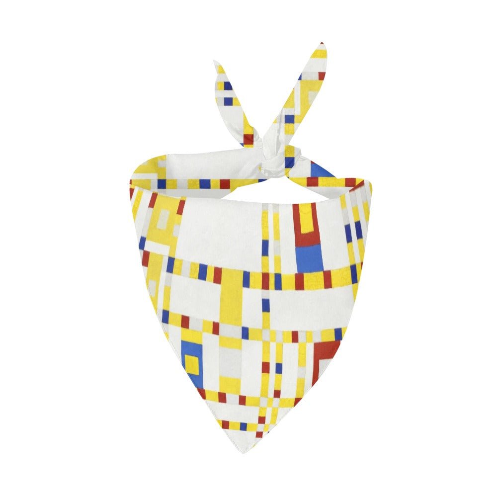 Mondrian Broadway Boogie Woogie Double-Sided Pet Bandana