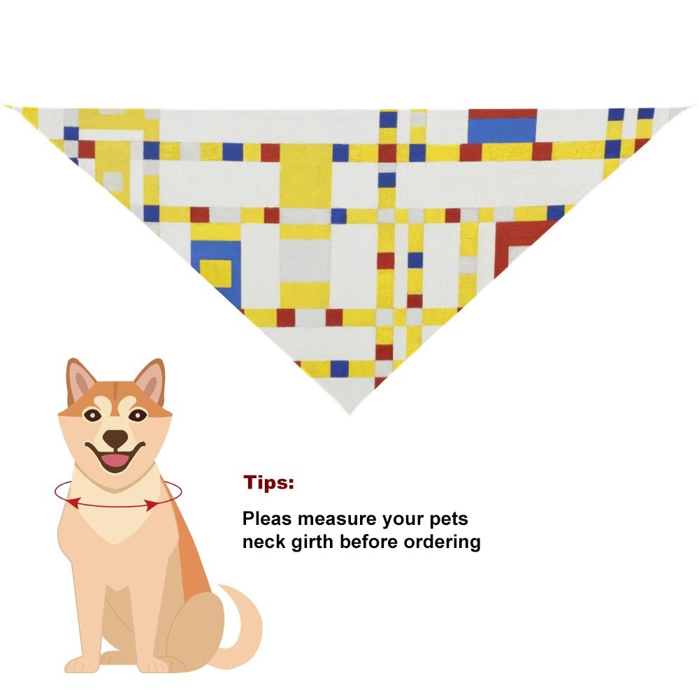Pet Supply Mondrian Broadway Boogie Woogie Scarf for Comfort - detail product image for pet supply