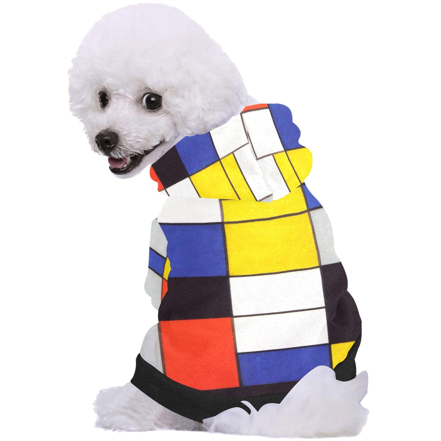 Mondrian Composition A Button Hoodie
