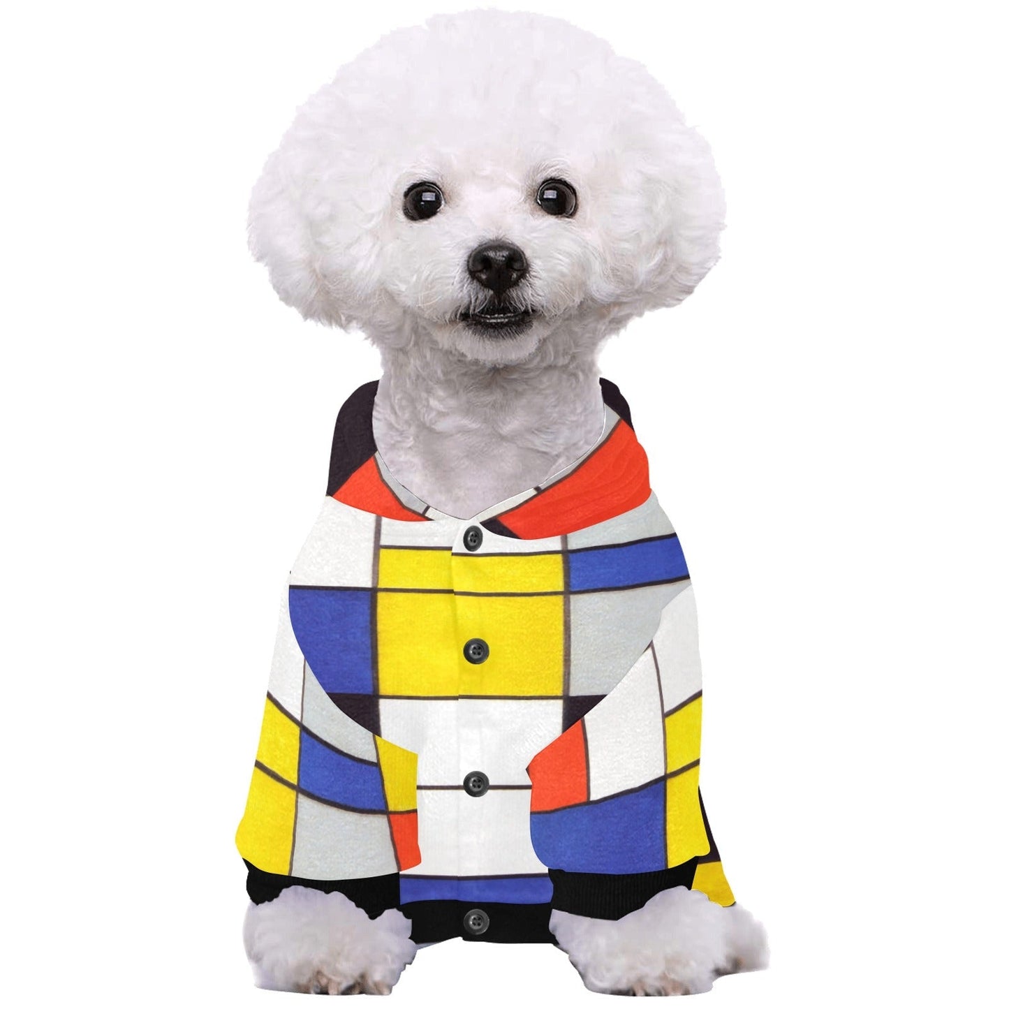 Mondrian Composition A Button Hoodie