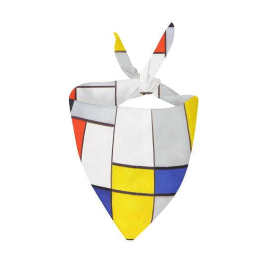 Mondrian Composition A Double-Sided Pet Bandana