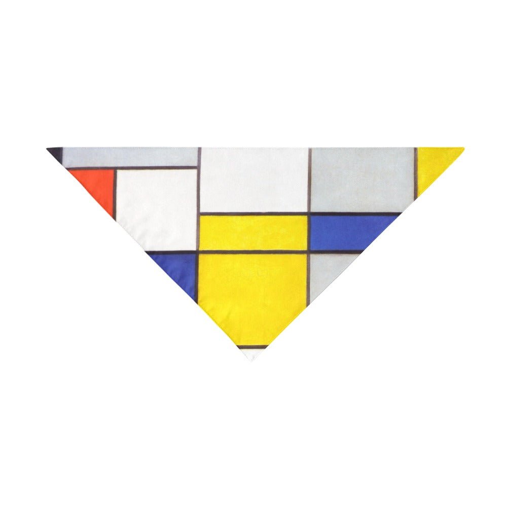 Mondrian Composition A Double-Sided Pet Bandana