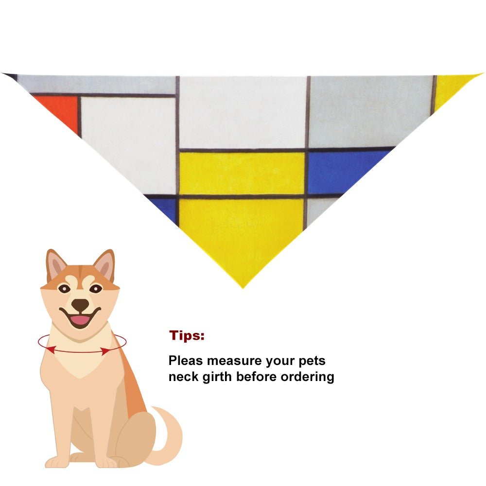 Pet Supply Mondrian Composition Scarf for Daily Use Essentia - detail product image for pet supply